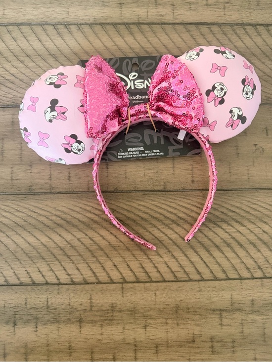 Disney Other - [Disney] NWT Pink Sequin Mickey Minnie Ears